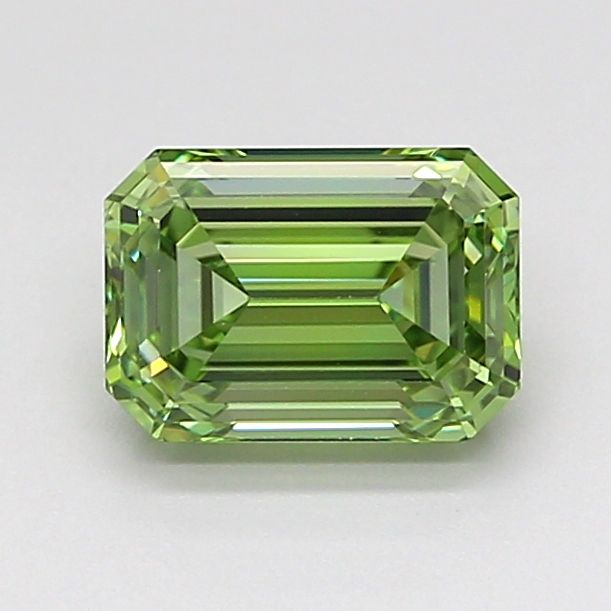 1.1 carat fancy vivid green VS1 EX Cut IGI emerald diamond