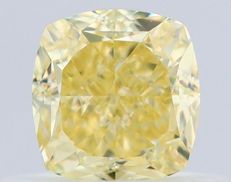 0.57 Carat Cushion brilliant Diamond Fancy Yellow VS2