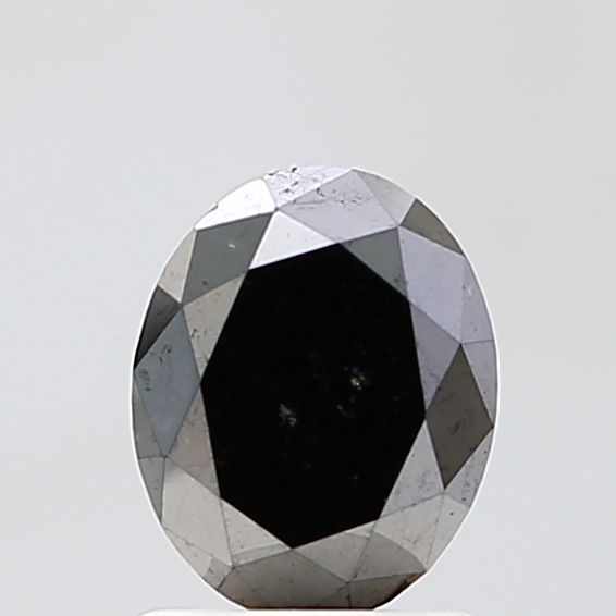 1.61 Carat Oval Diamond Fancy Black VVS2