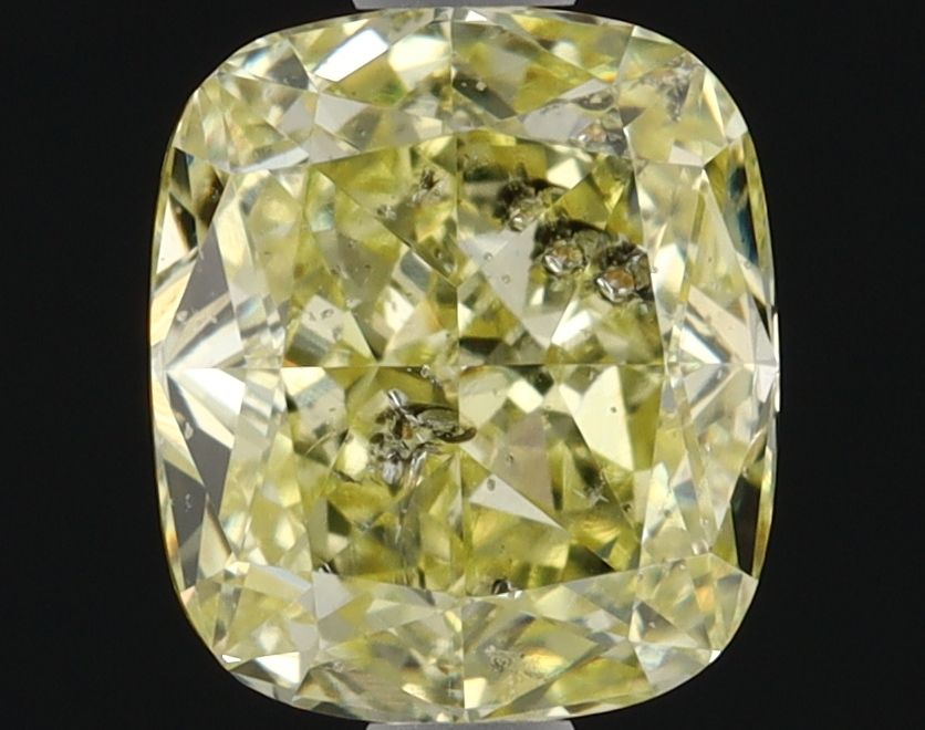 1.01 Carat Cushion modified Diamond Fancy Yellow I2