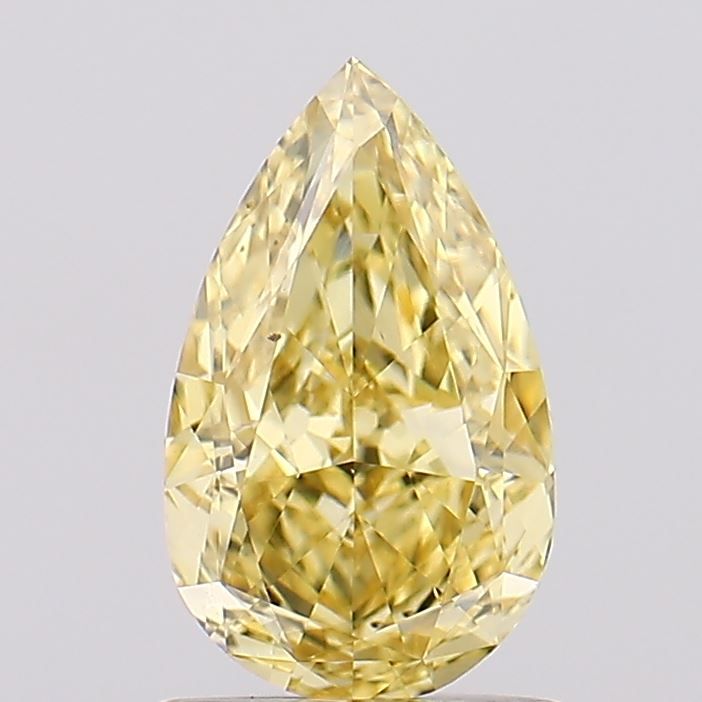 1.14 carat fancy intense yellow VS2 EX Cut IGI pear diamond