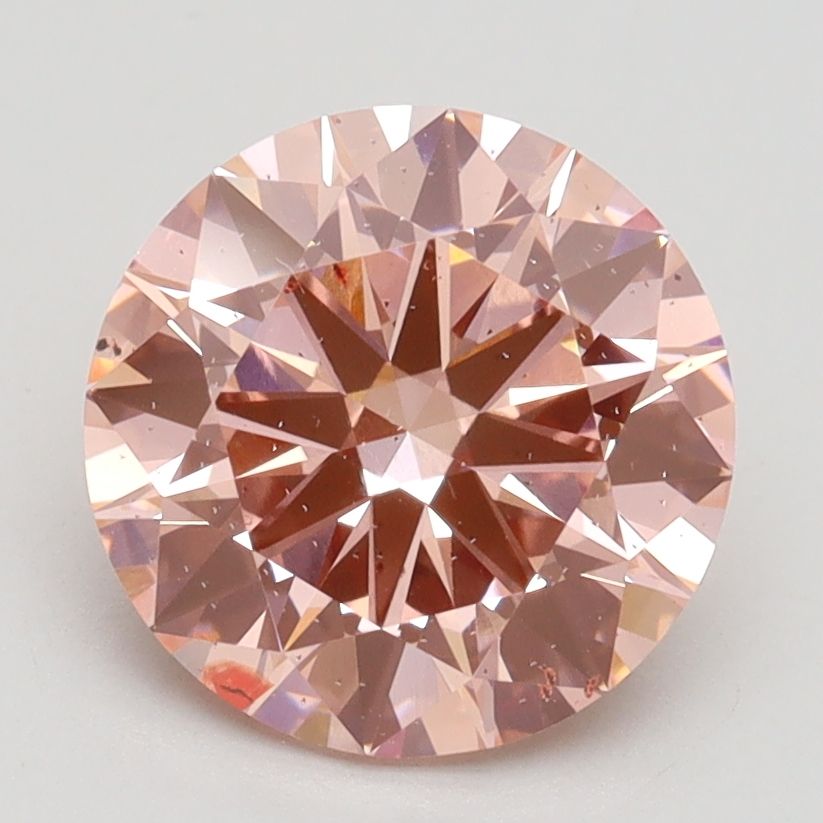 ROUND 2.4ct Fancy Intense Pink SI1 EX EX EX STG