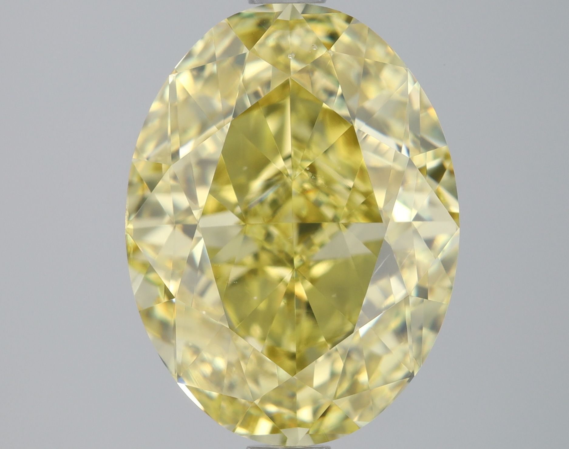 3.69 Carat Oval Diamond Fancy Intense Yellow VS2