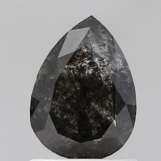 1.03 Carat Pear Diamond Salt and Pepper VS1