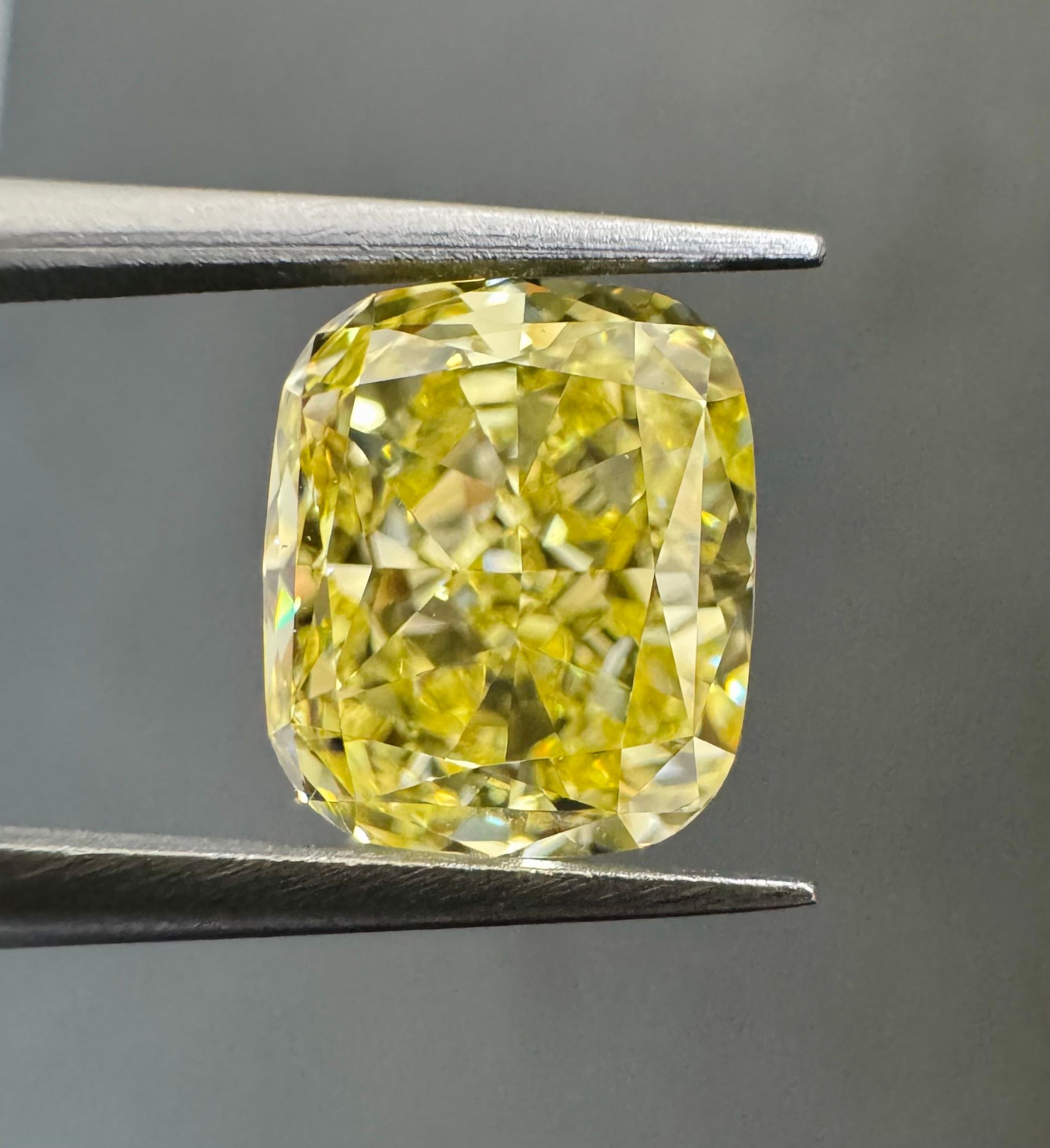 2.01 Carat Cushion modified Diamond Fancy Intense Yellow VVS1