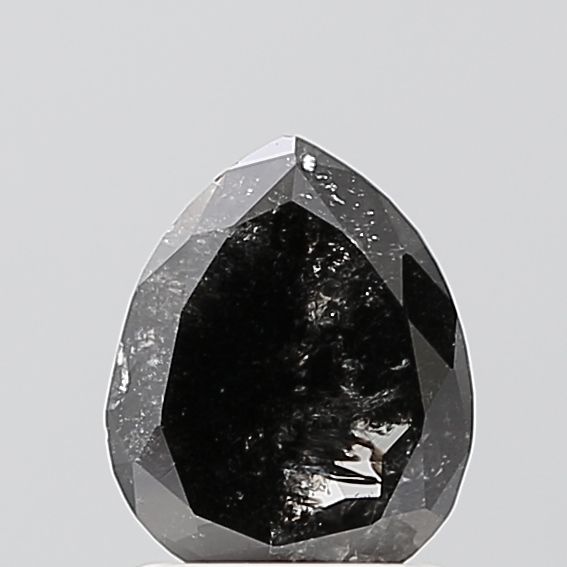1 Carat Pear Diamond Salt and Pepper VVS2