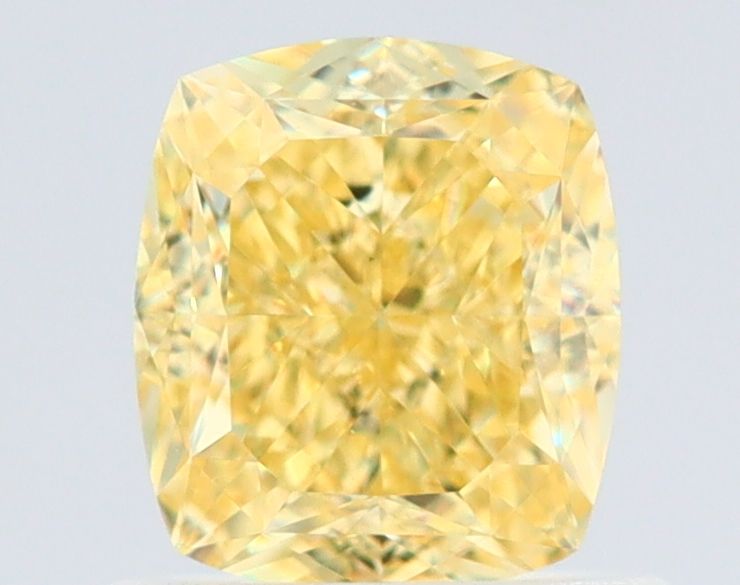 1.01 Carat Cushion brilliant Diamond Fancy Intense Yellow VS2