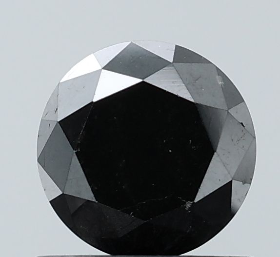 0.93 Carat Round Diamond Black VVS2