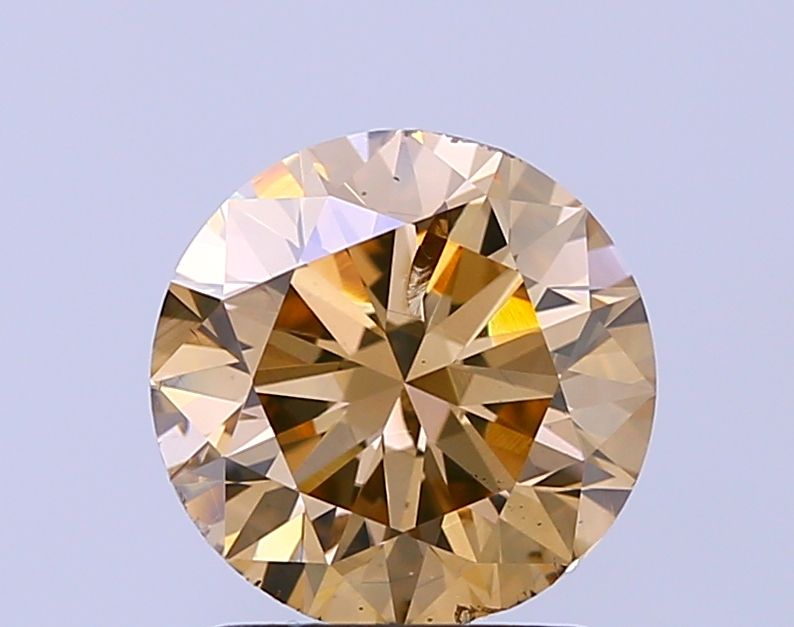 2 Carat Round Diamond Light Brown SI2