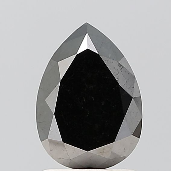 1.8 Carat Pear Diamond Fancy Black VVS2