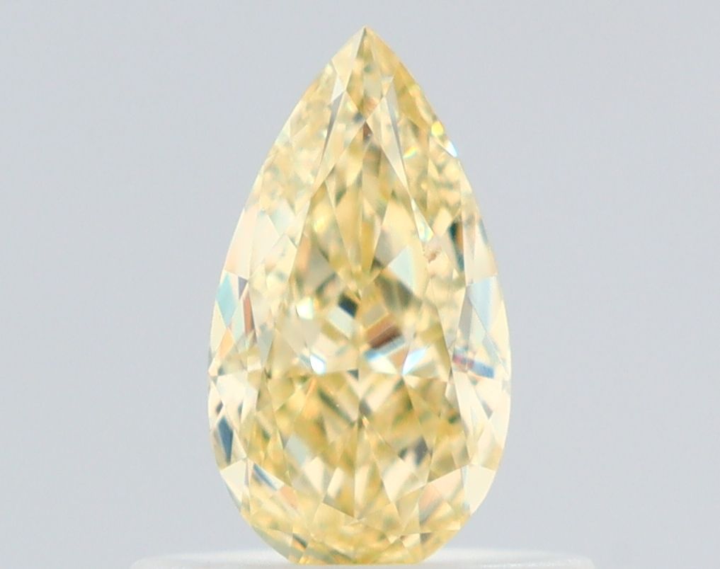 0.53 Carat Pear Diamond Fancy Light Yellow VS2