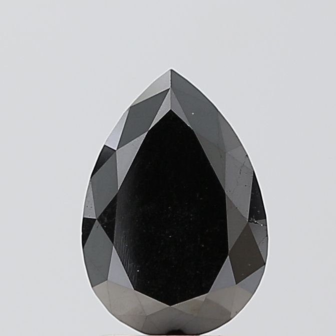1.7 Carat Pear Diamond Fancy Black VS1