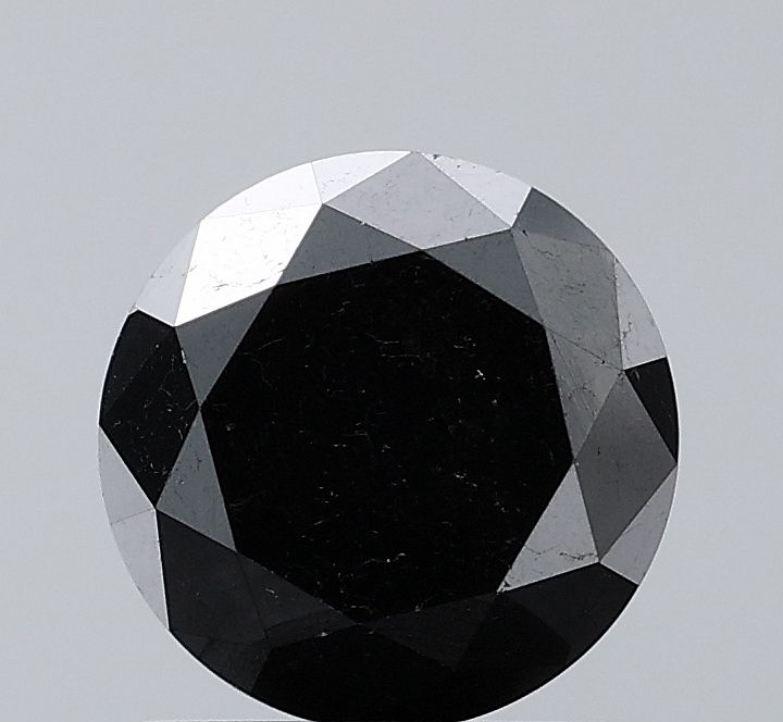 1.67 Carat Round Diamond Black VVS2