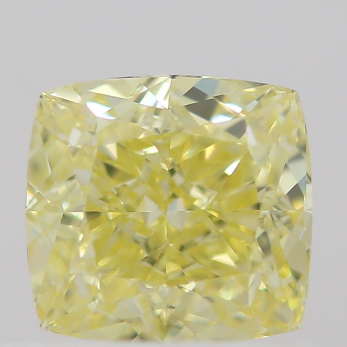 0.54 Carat Cushion brilliant Diamond Fancy  Yellow IF
