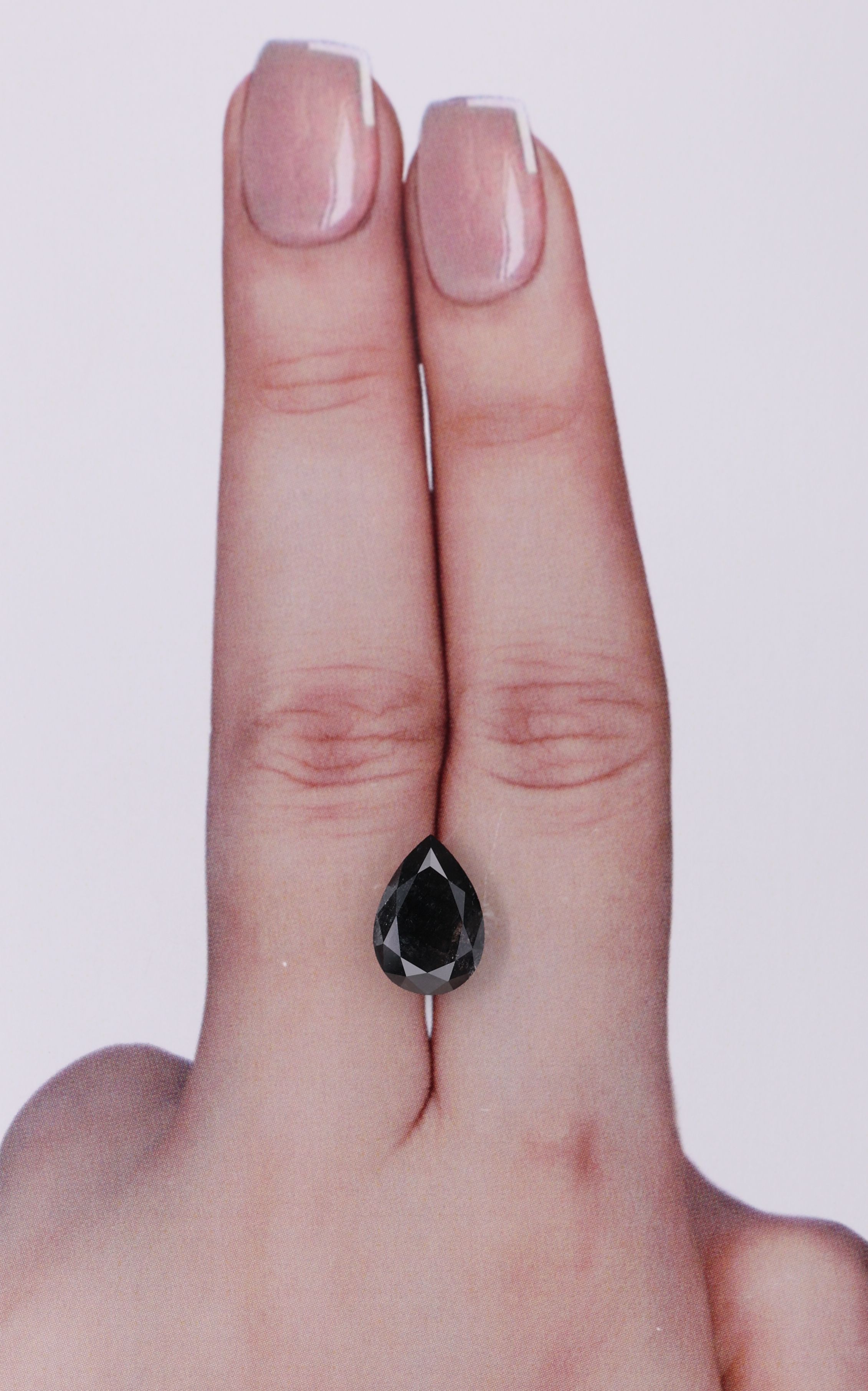2.79 Carat Pear Diamond Fancy Black VVS2