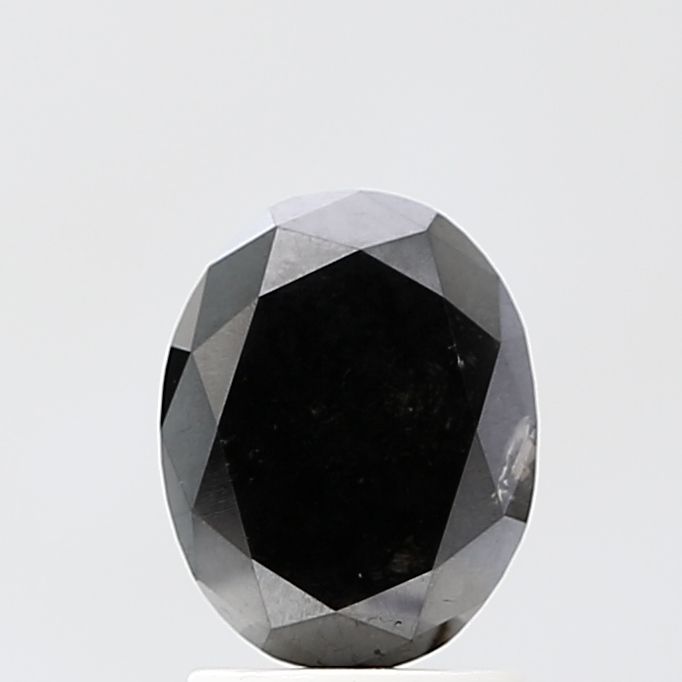 1.67 Carat Oval Diamond Black VVS2