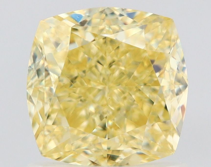 1.36 Carat Cushion brilliant Diamond Fancy Yellow VVS2