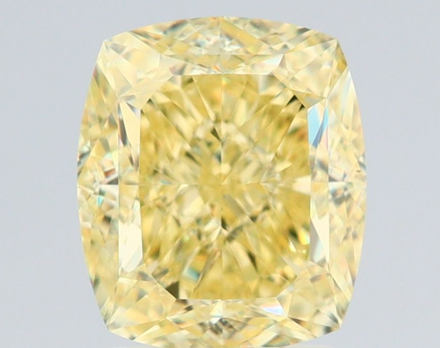 2.67 Carat Cushion brilliant Diamond Fancy Yellow VVS2