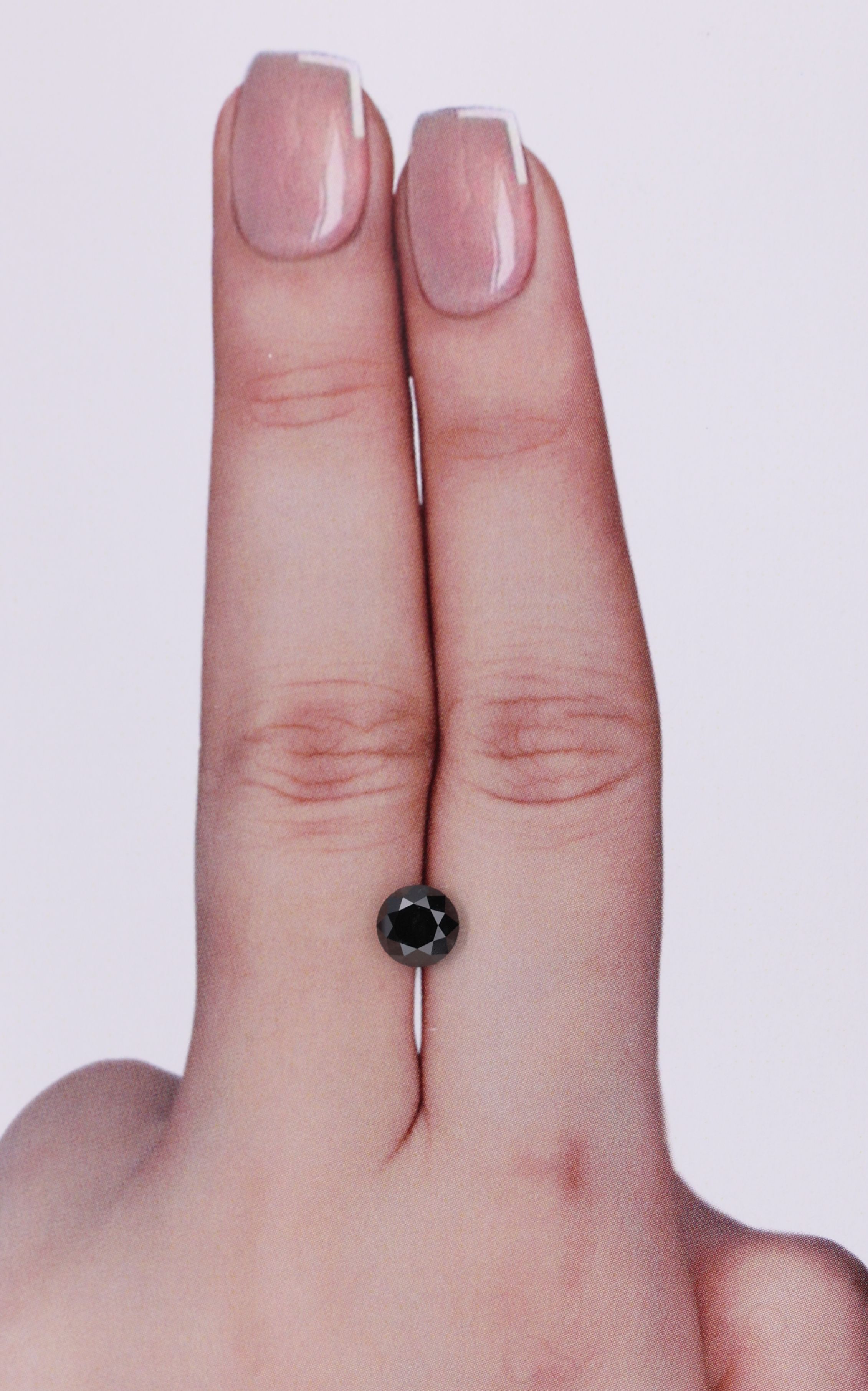 0.85 Carat Round Diamond Fancy Black VVS2