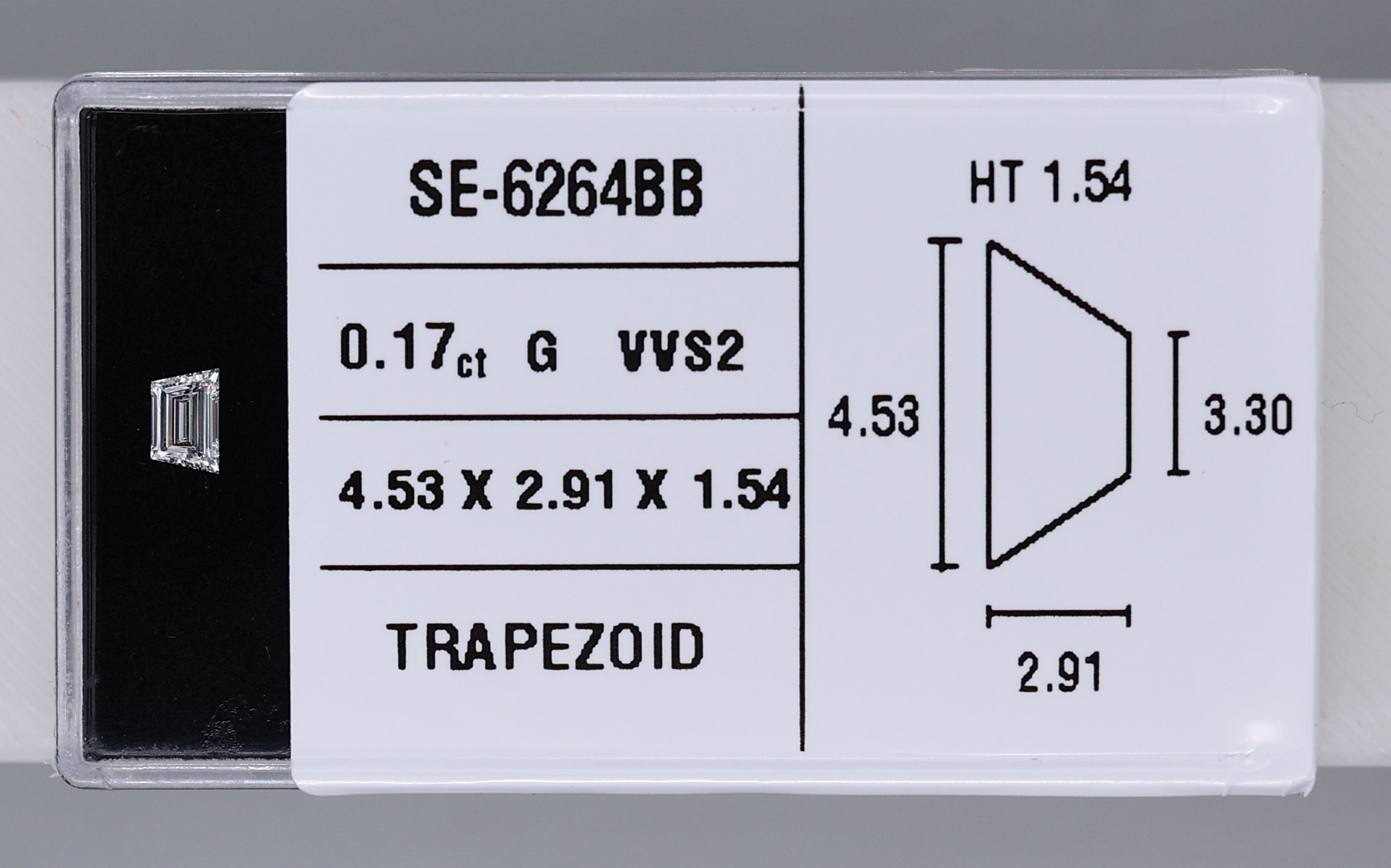 0.17ct Trapezoid G VVS2