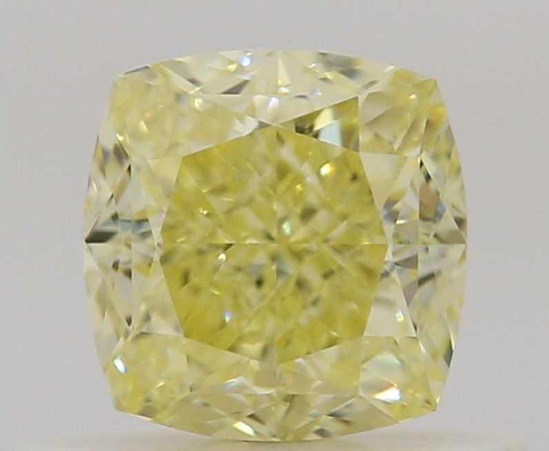 0.6 Carat Cushion brilliant Diamond Fancy Yellow VVS1