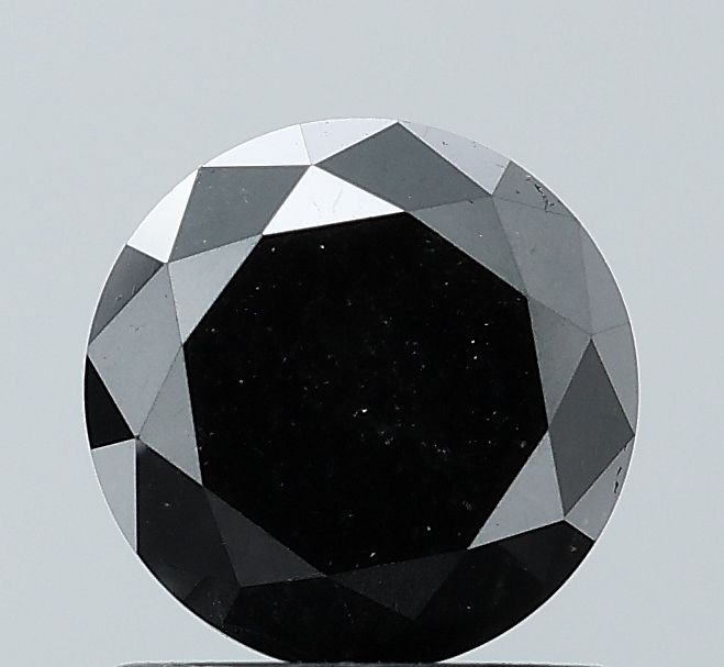 1.34 Carat Round Diamond Black VVS2