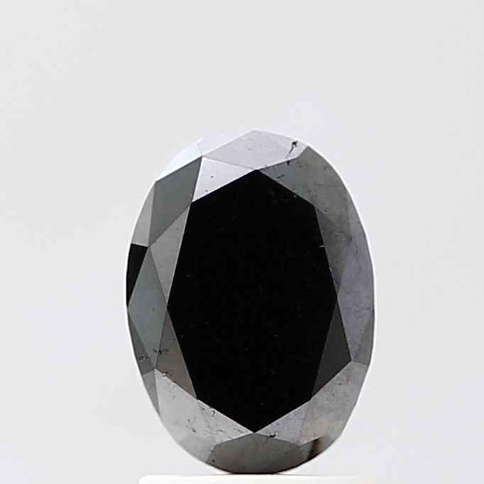 1.78 Carat Oval Diamond Black VVS2