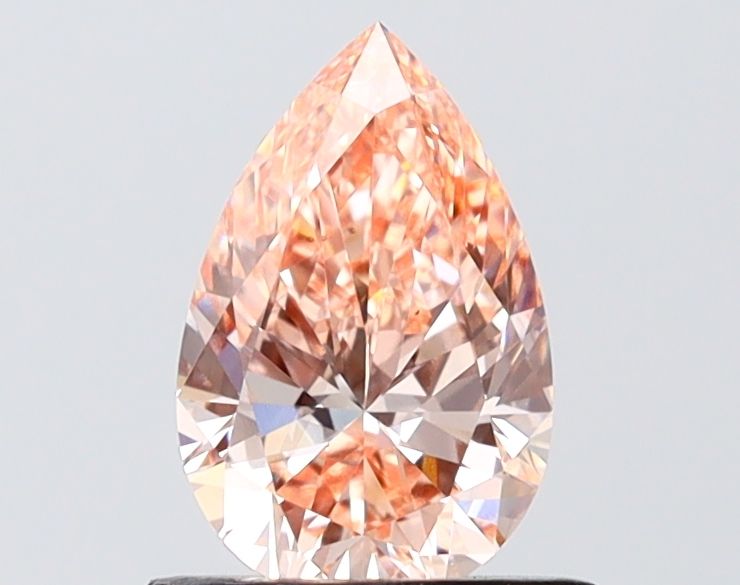 1 carat fancy vivid pink VS2 EX Cut IGI pear diamond