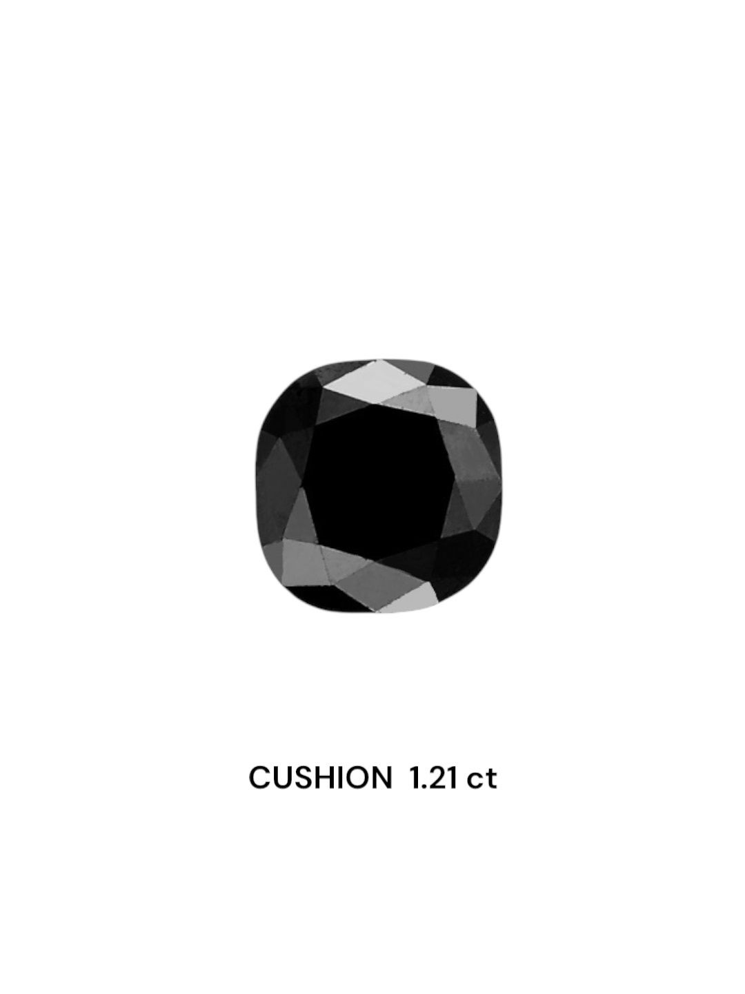 1.21 Carat Cushion modified Diamond Black 