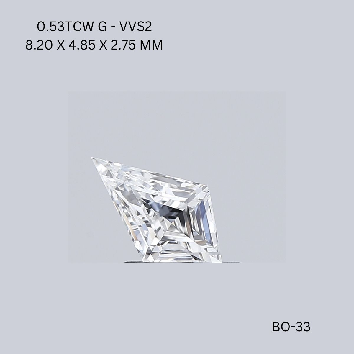 0.53 Carat Kite Diamond G VVS2