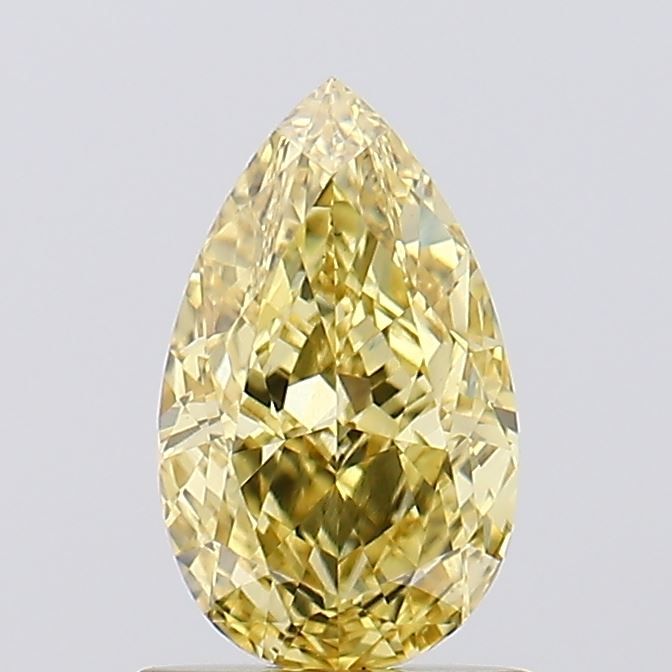 1.18 carat fancy vivid yellow VS1 EX Cut IGI pear diamond