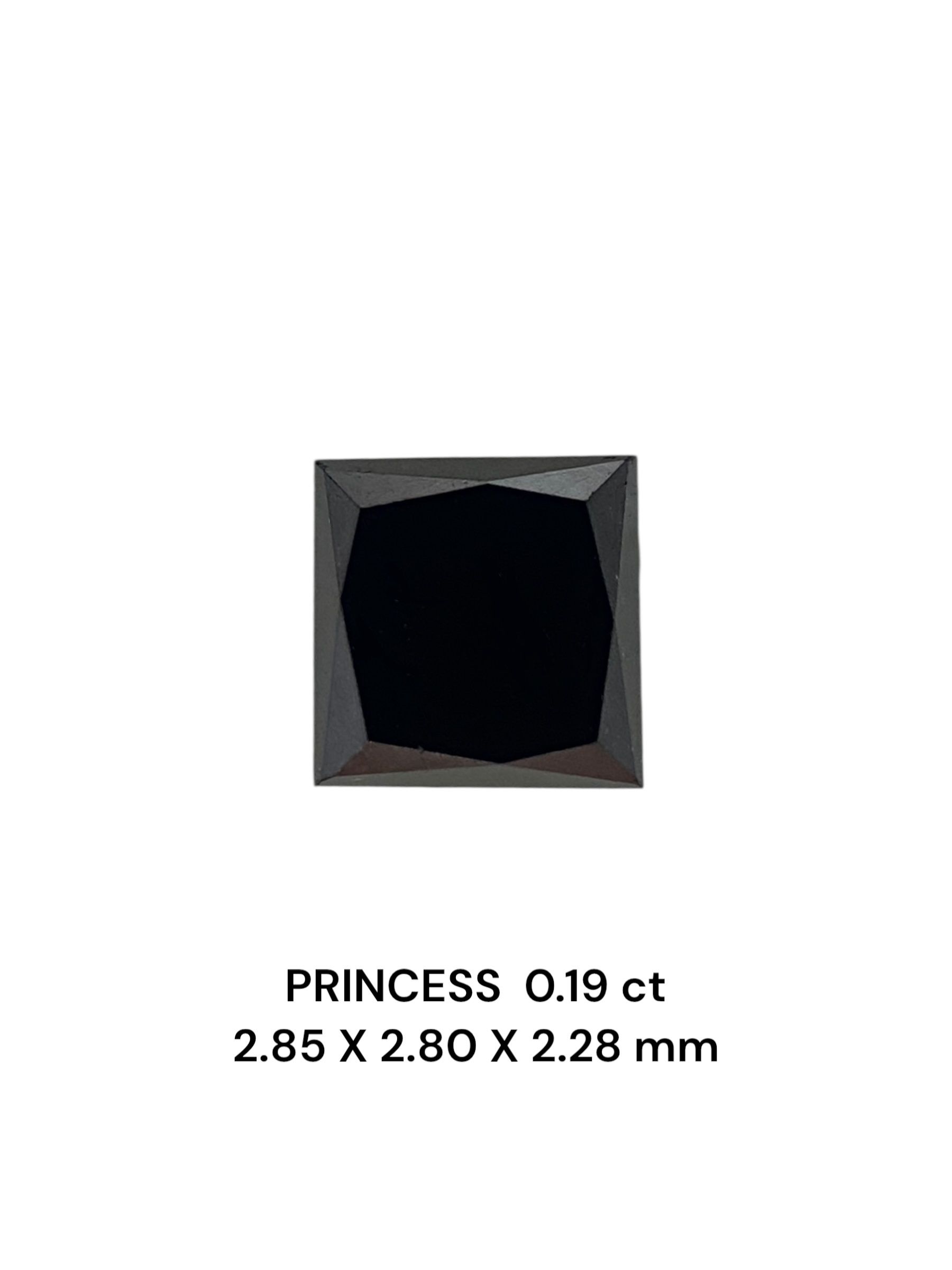 0.19 Carat Princess Diamond Fancy Black VVS2
