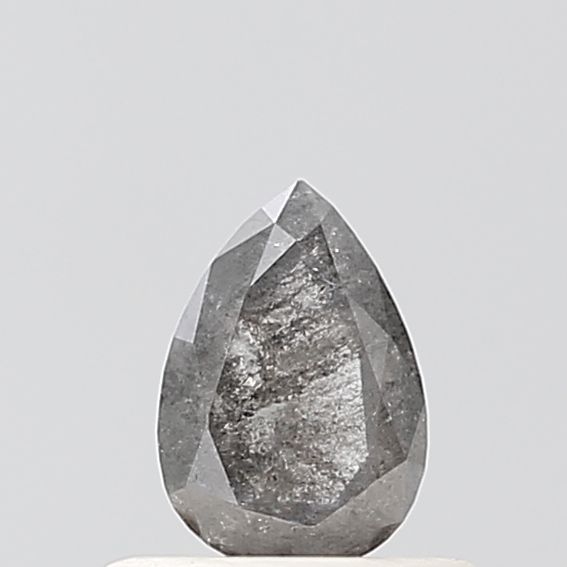 0.37 Carat Pear Diamond Salt and Pepper VVS2