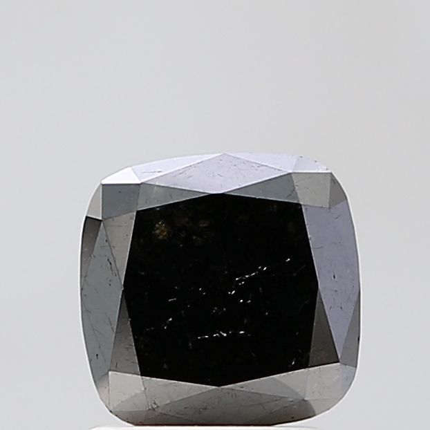 1.67 Carat Cushion brilliant Diamond Fancy Black VVS2