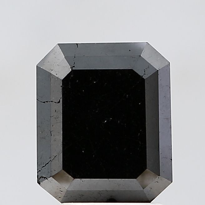3.07 Carat Emerald Diamond Fancy Black VS2