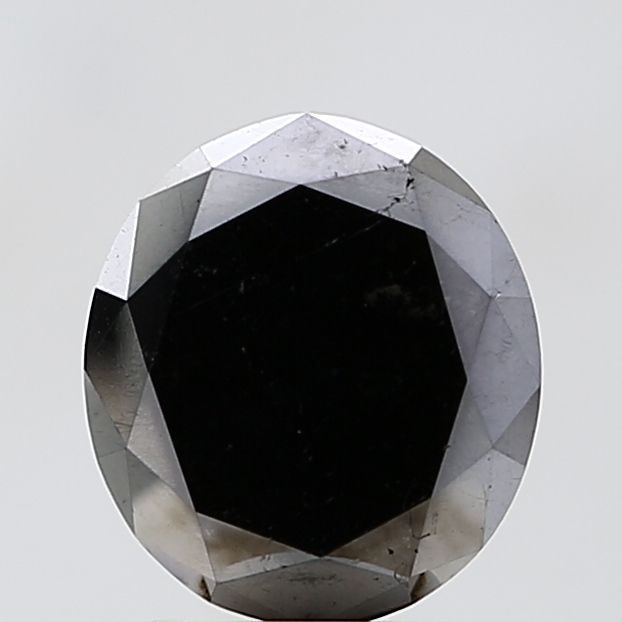2.76 Carat Oval Diamond Fancy Black VS1