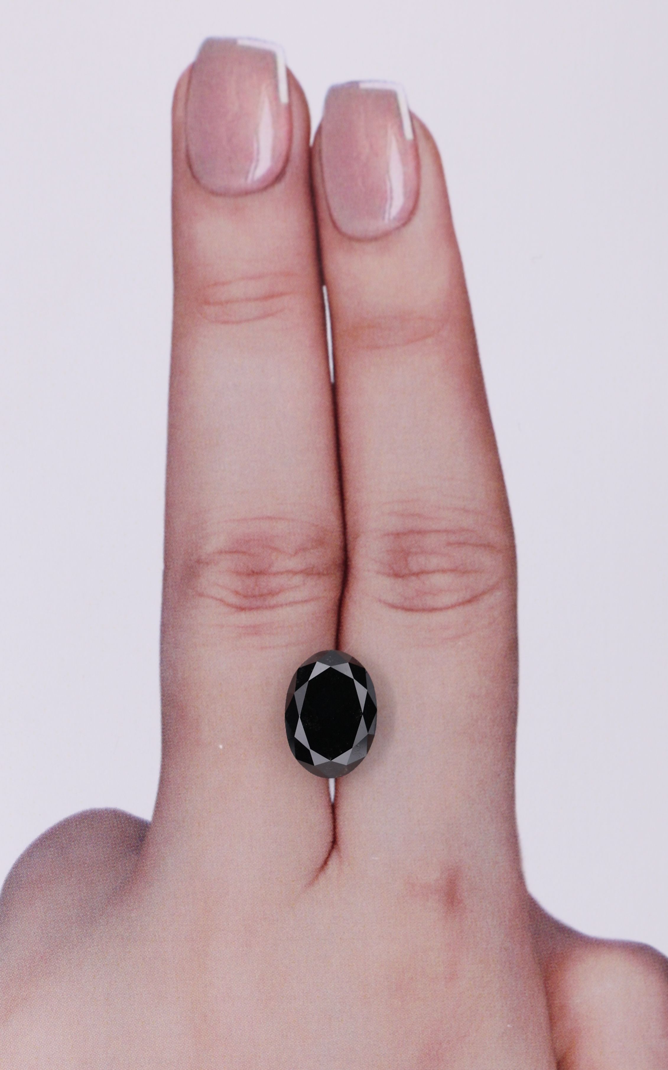 3.59 Carat Oval Diamond Black 