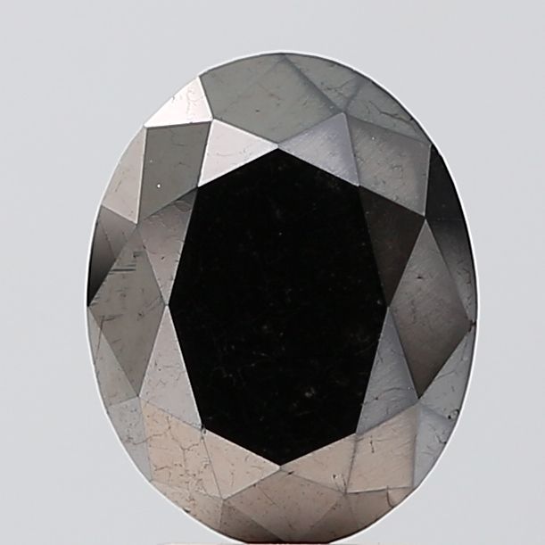 3.32 Carat Oval Diamond Black VVS2