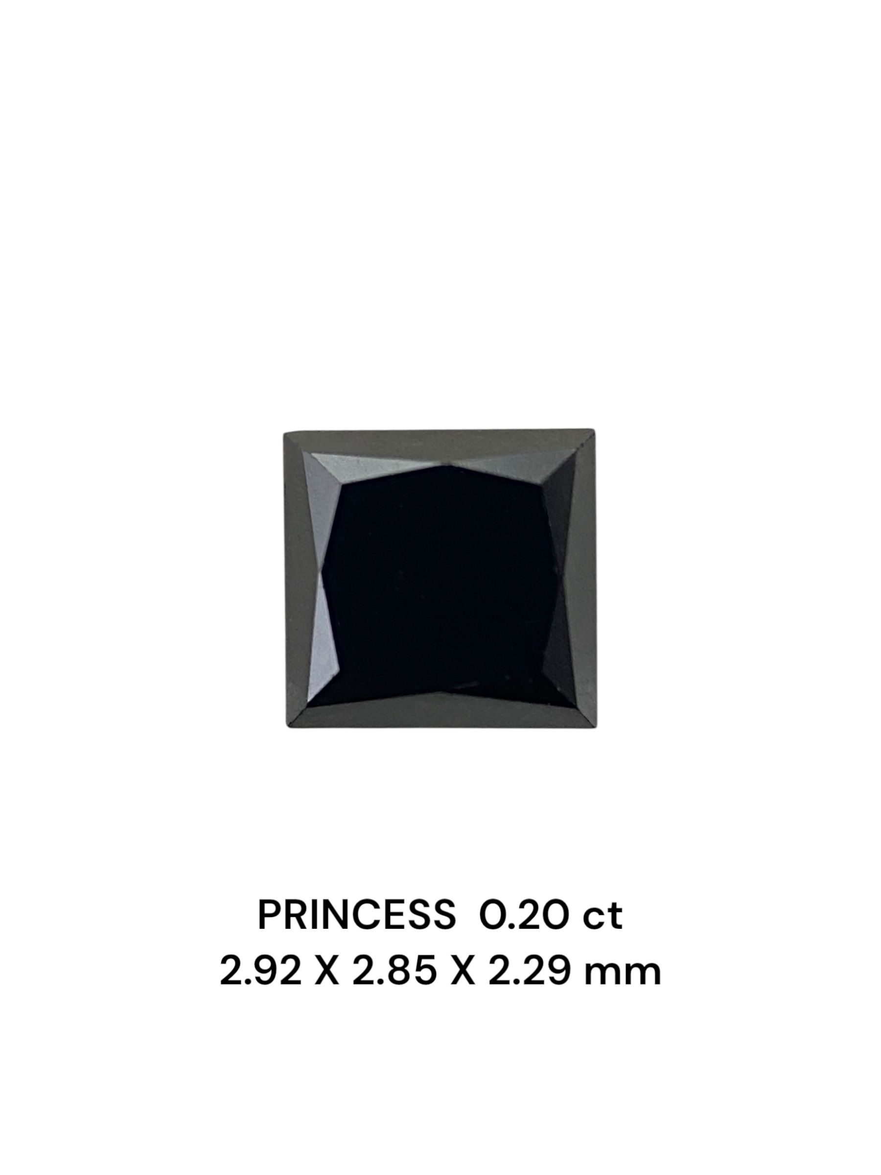 0.2 Carat Princess Diamond Fancy Black VVS2