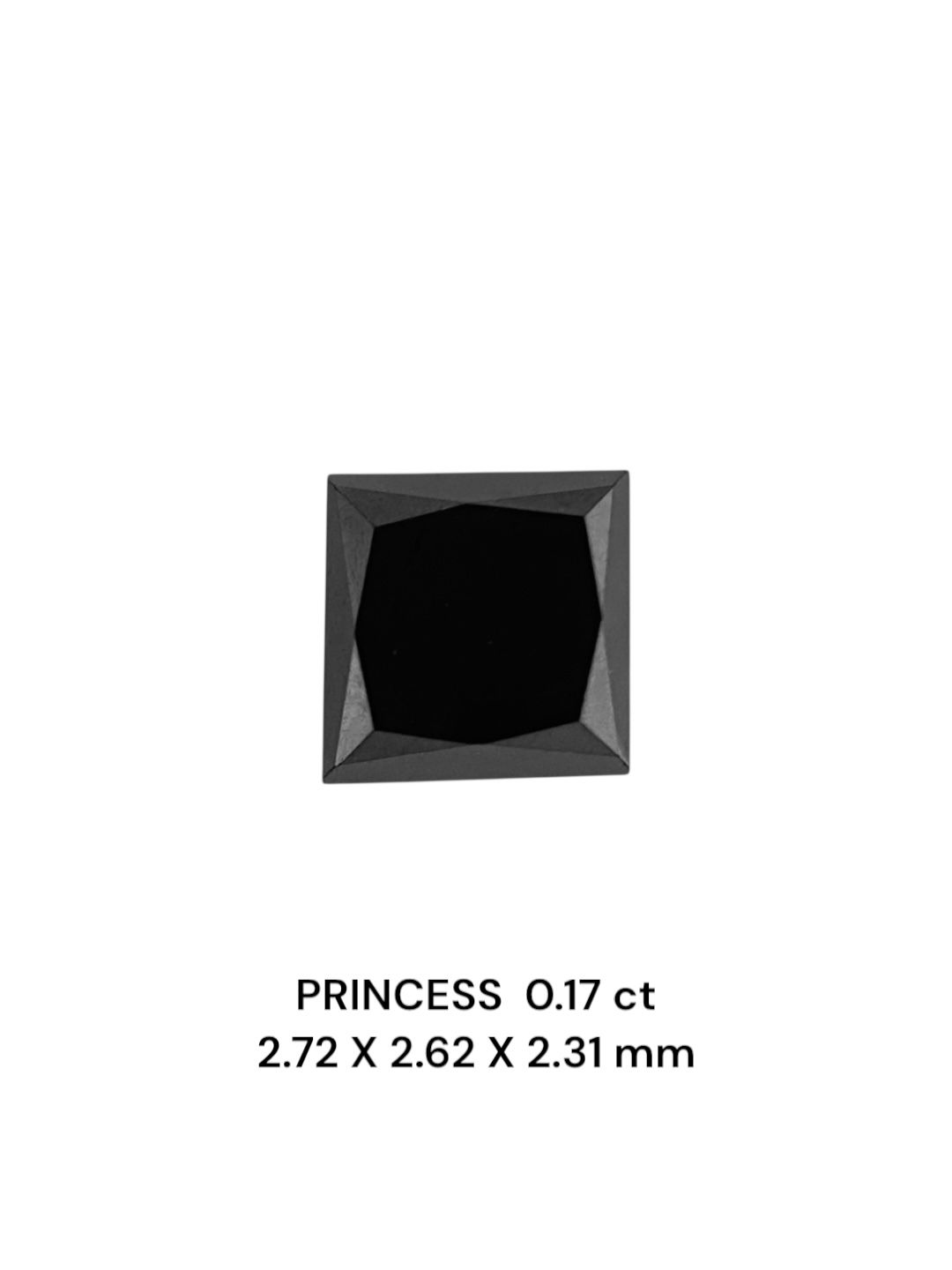 0.17 Carat Princess Diamond Fancy Black VVS2
