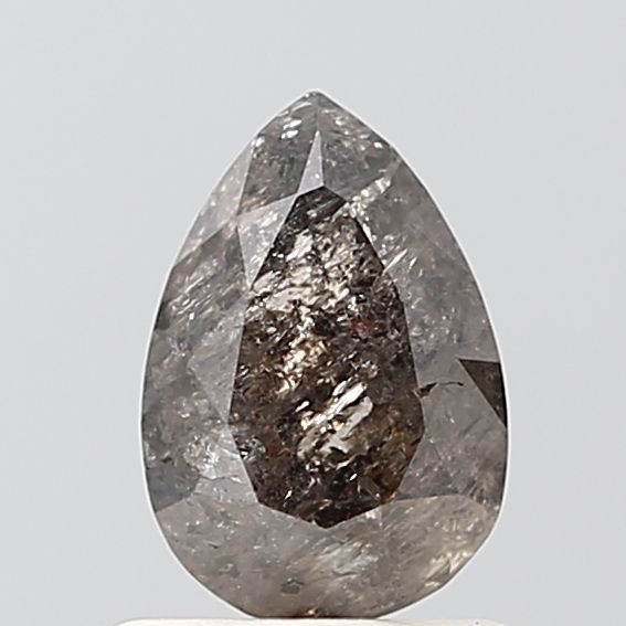 0.92 Carat Pear Diamond Salt and Pepper VS2