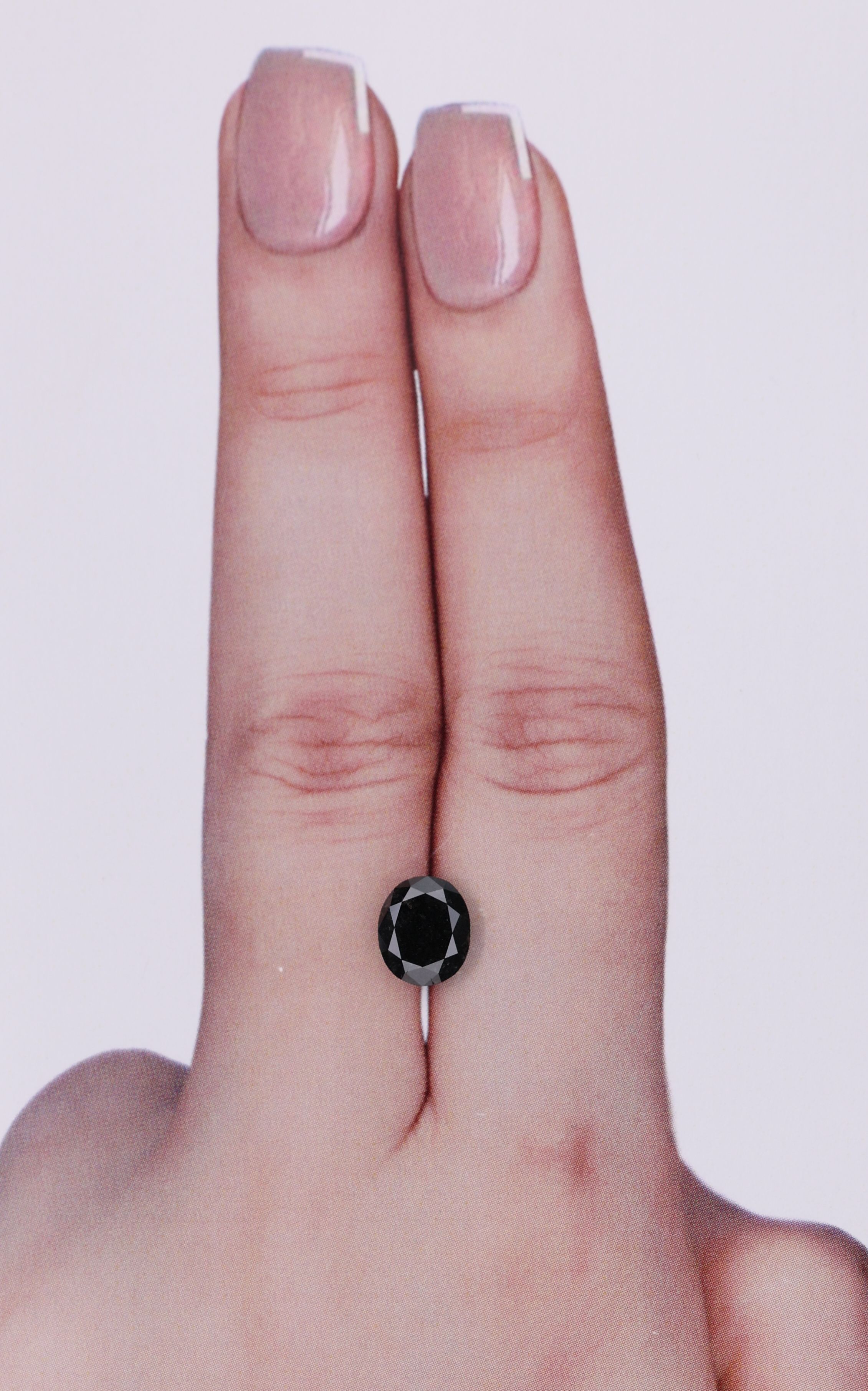 1.28 Carat Oval Diamond Fancy Black VVS2