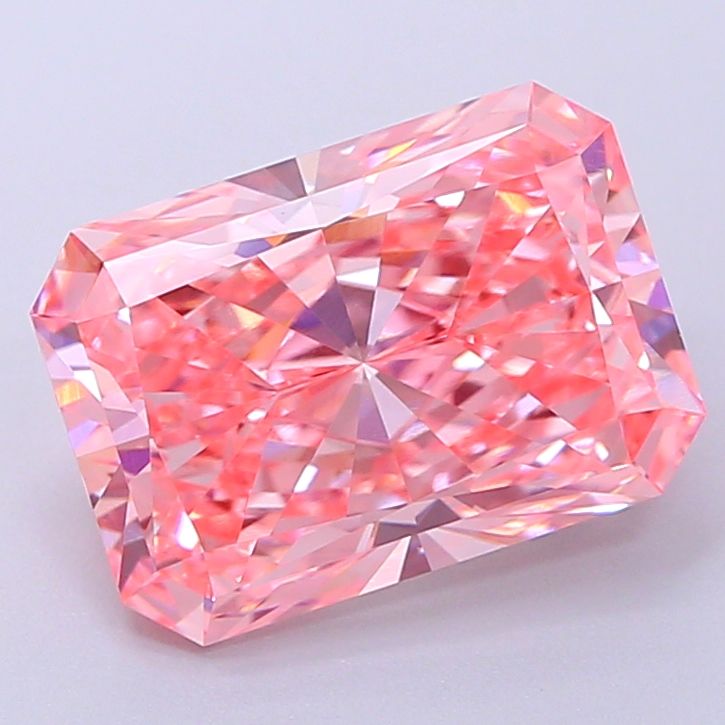 RADIANT 3.09ct Fancy Vivid Pink VVS2 – EX EX STG