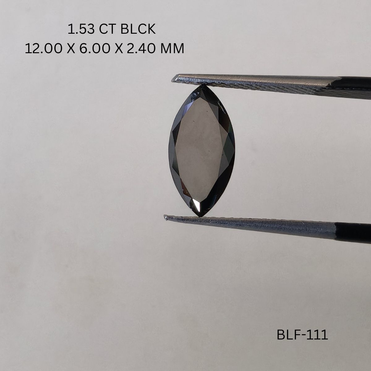 1.53 Carat Marquise Diamond Black I1