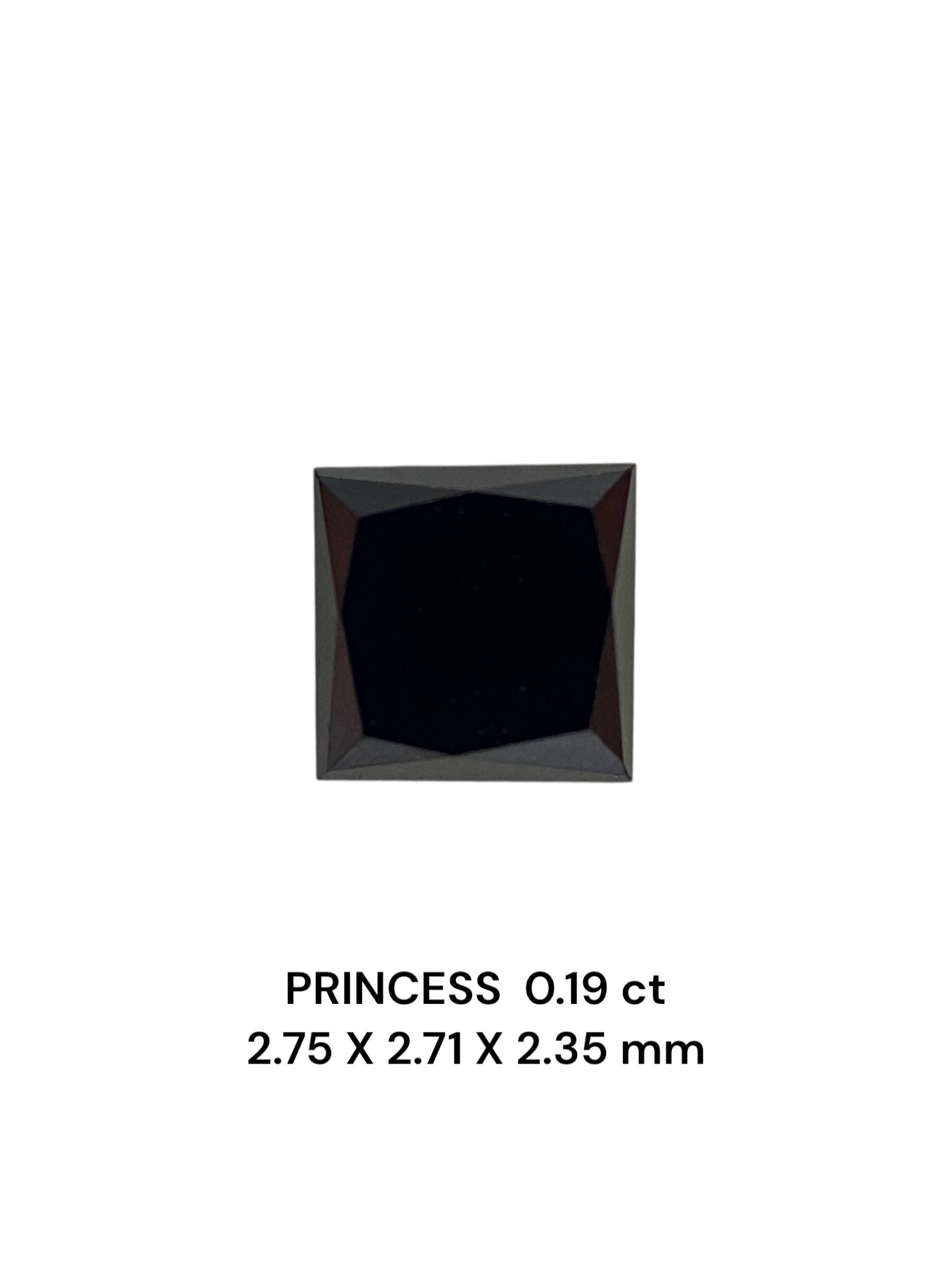 0.19 Carat Princess Diamond Fancy Black VVS2