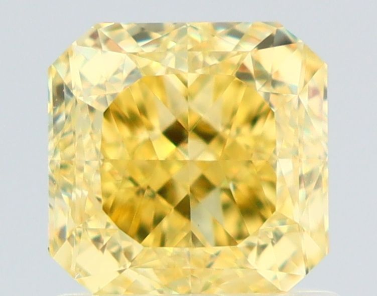 1.21 Carat Square Diamond Fancy Intense Yellow VVS2