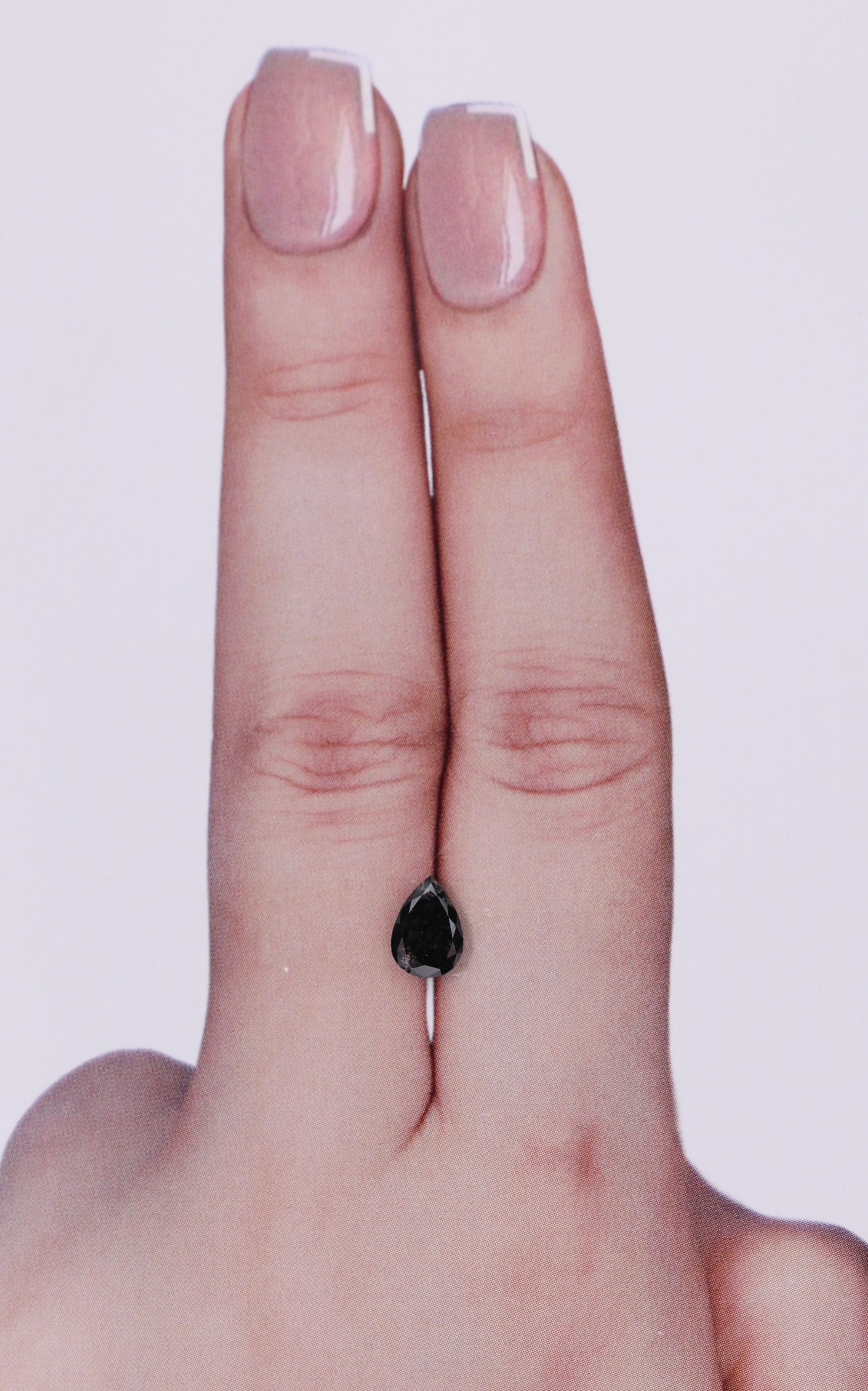 0.62 Carat Pear Diamond Fancy Black VVS2