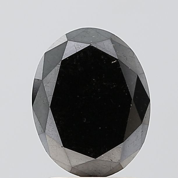 2.14 Carat Oval Diamond Fancy Black VVS2