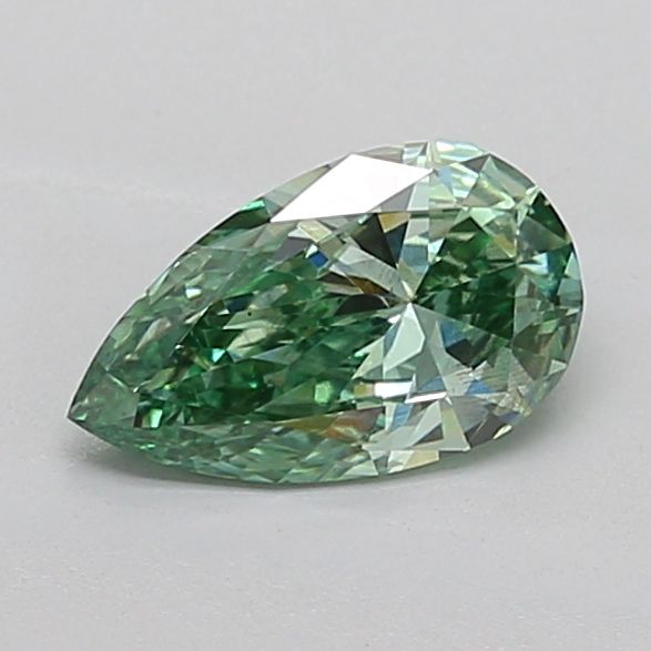 1.01 carat fancy vivid green VS2 EX Cut IGI pear diamond