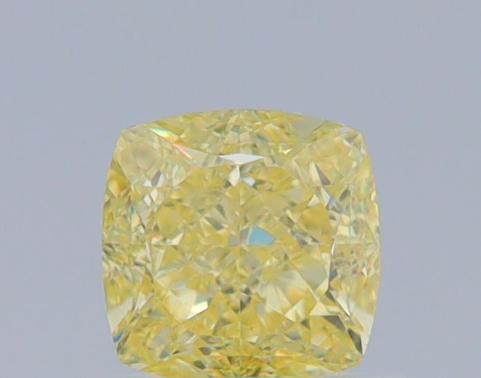 0.81 Carat Cushion brilliant Diamond Fancy Intense Yellow VS1